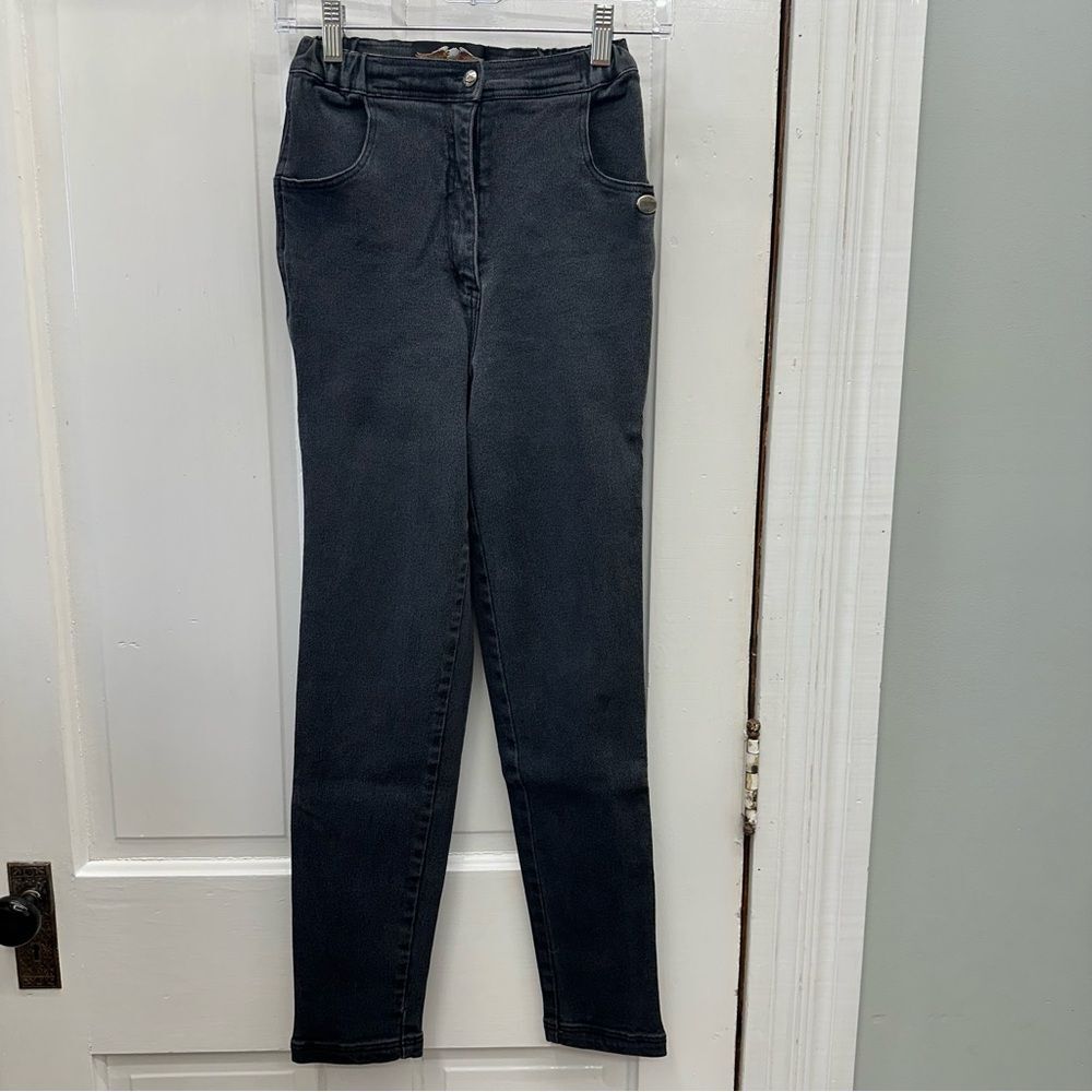 Vintage Harley Davidson high‎ rise riding black jeans women's 4.